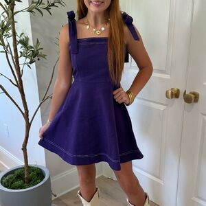 Purple Dress with Bow Straps